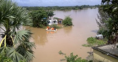 Destruction in Assam and Bihar